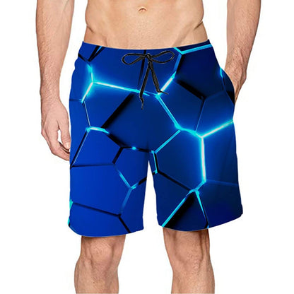 Blue Crack Funny Swim Trunks