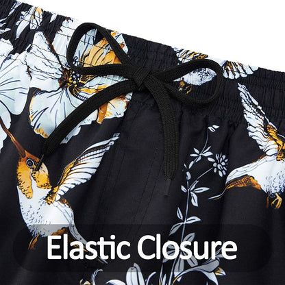 Flower Birds Funny Swim Trunks