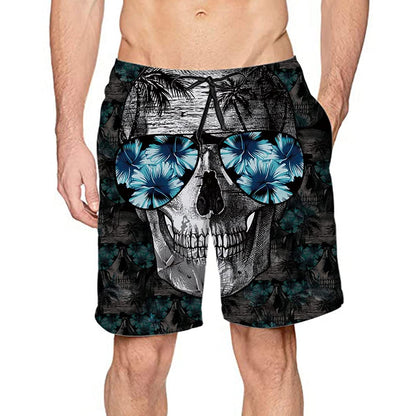 Sunglasses Skull Funny Swim Trunks