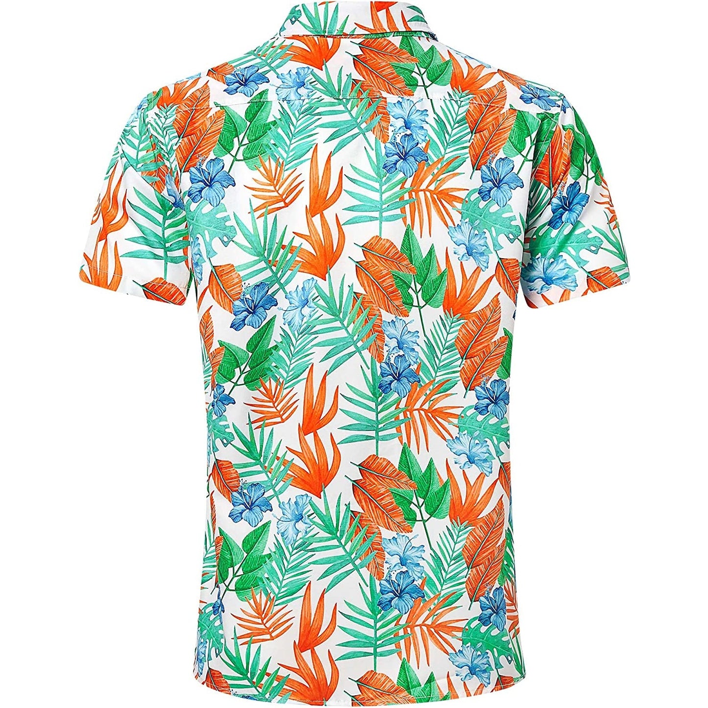 Orange Tropical Leaf Funny Hawaiian Shirt