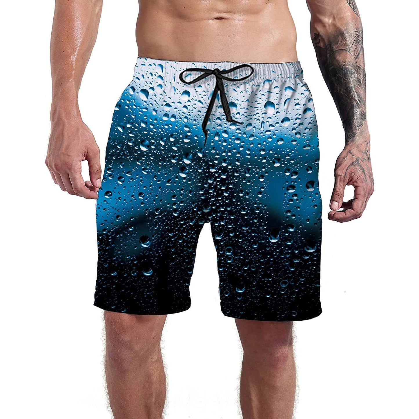 Water Drop Funny Swim Trunks