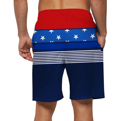 American Flag Funny Swim Trunks