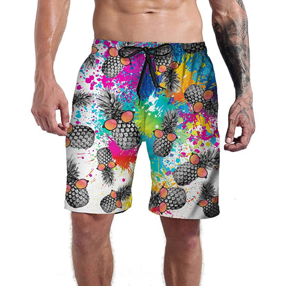 Sunglasses Pineapple Painting Funny Swim Trunks