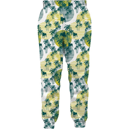 Palm Tree Dog Funny Joggers