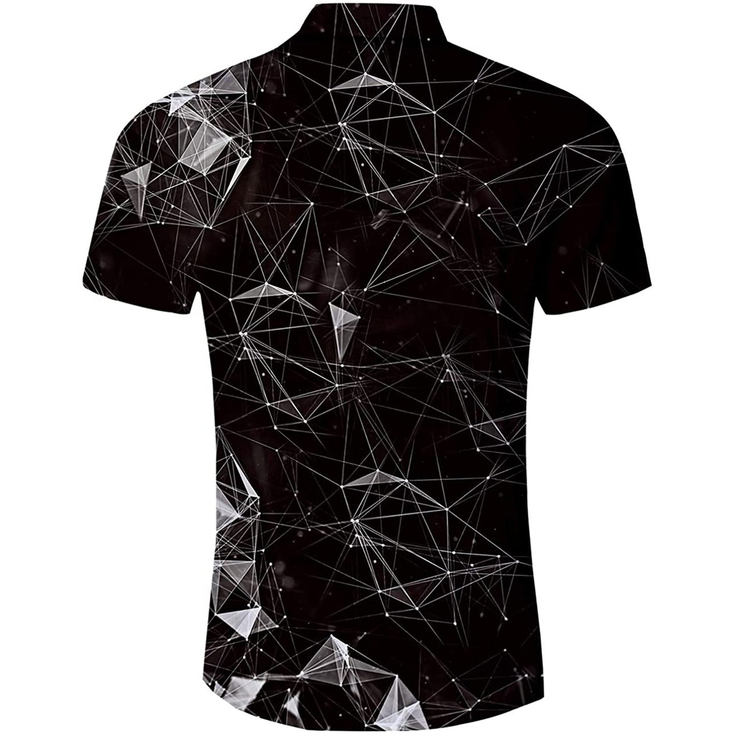 Black Geometry Funny Hawaiian Shirt