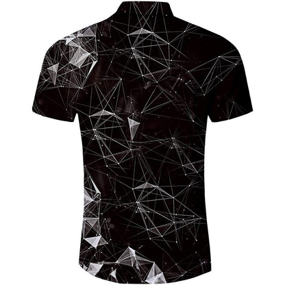 Black Geometry Funny Hawaiian Shirt