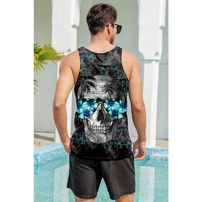 Sunglasses Skull Funny Tank Top