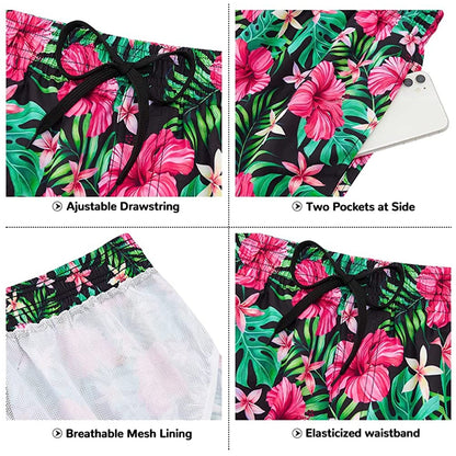 Flowers Funny Swim Trunks