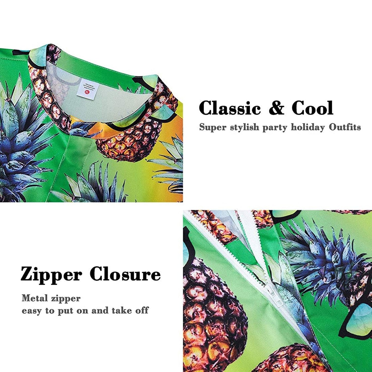 Colorful Sunglasses Pineapple Male Romper
