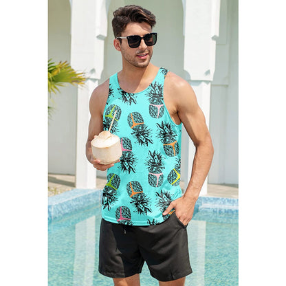 Pineapple Blue Funny Tank Top