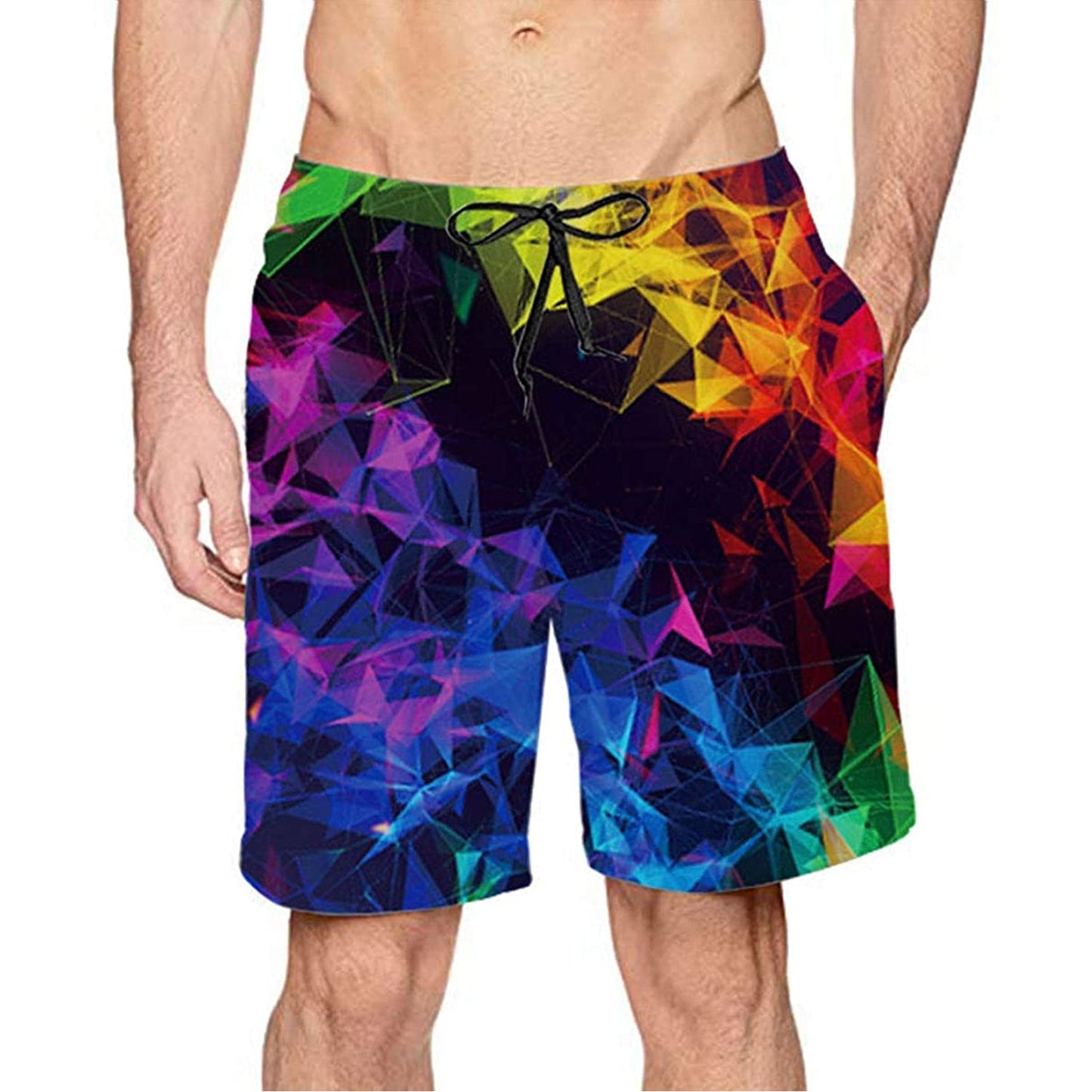 Colorful Diamond Funny Swim Trunks