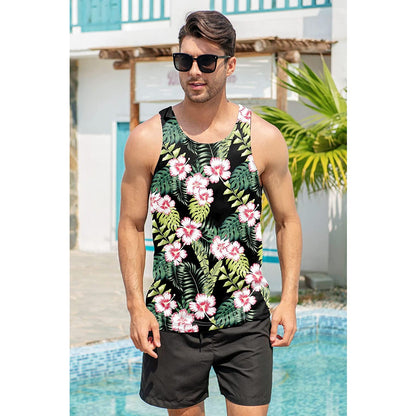 Floral Leaf Funny Tank Top