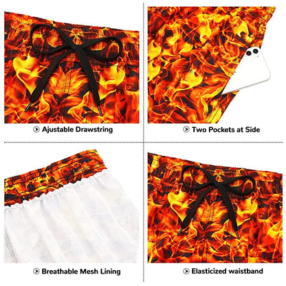 Fire Funny Swim Trunks