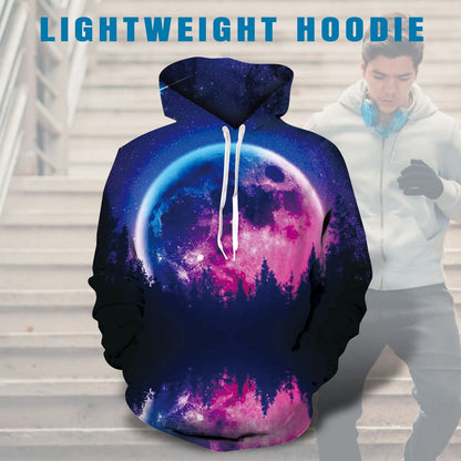 Galaxy Forest Funny Hoodie