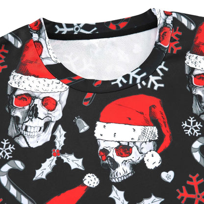 Skull with Hats Ugly Christmas Sweater