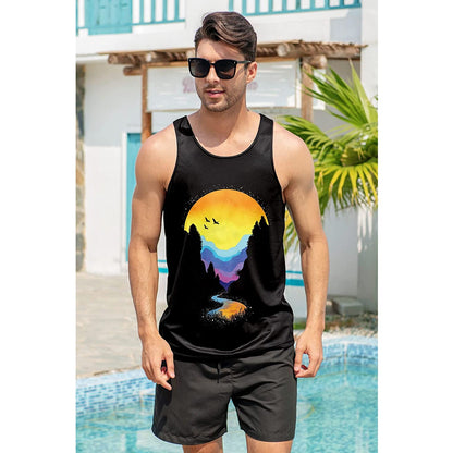 Forest Sunset Funny Tank Top