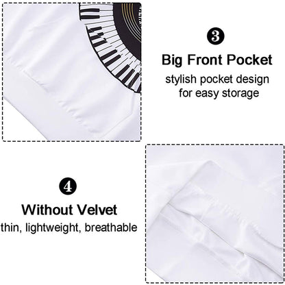 Piano Music Funny Hoodie