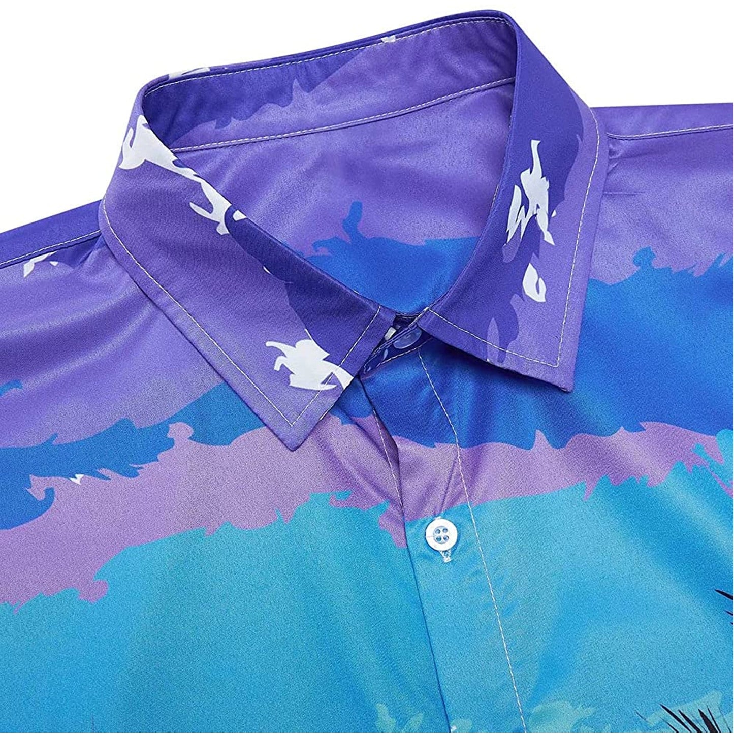 Colorful Palm Tree Funny Button Up Shirt