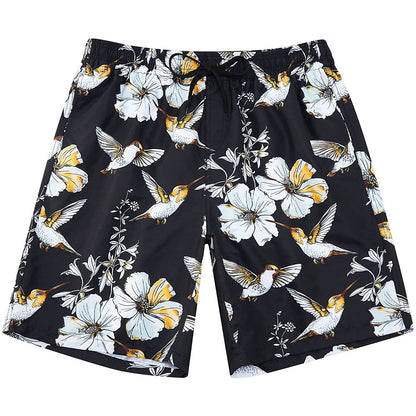 Flower Birds Funny Swim Trunks