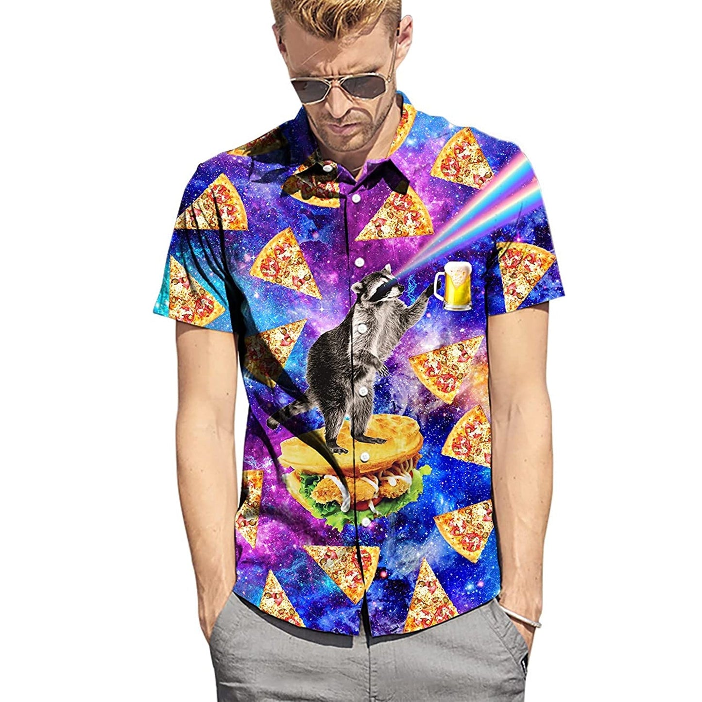 Galaxy Pizza Itachi Funny Hawaiian Shirt