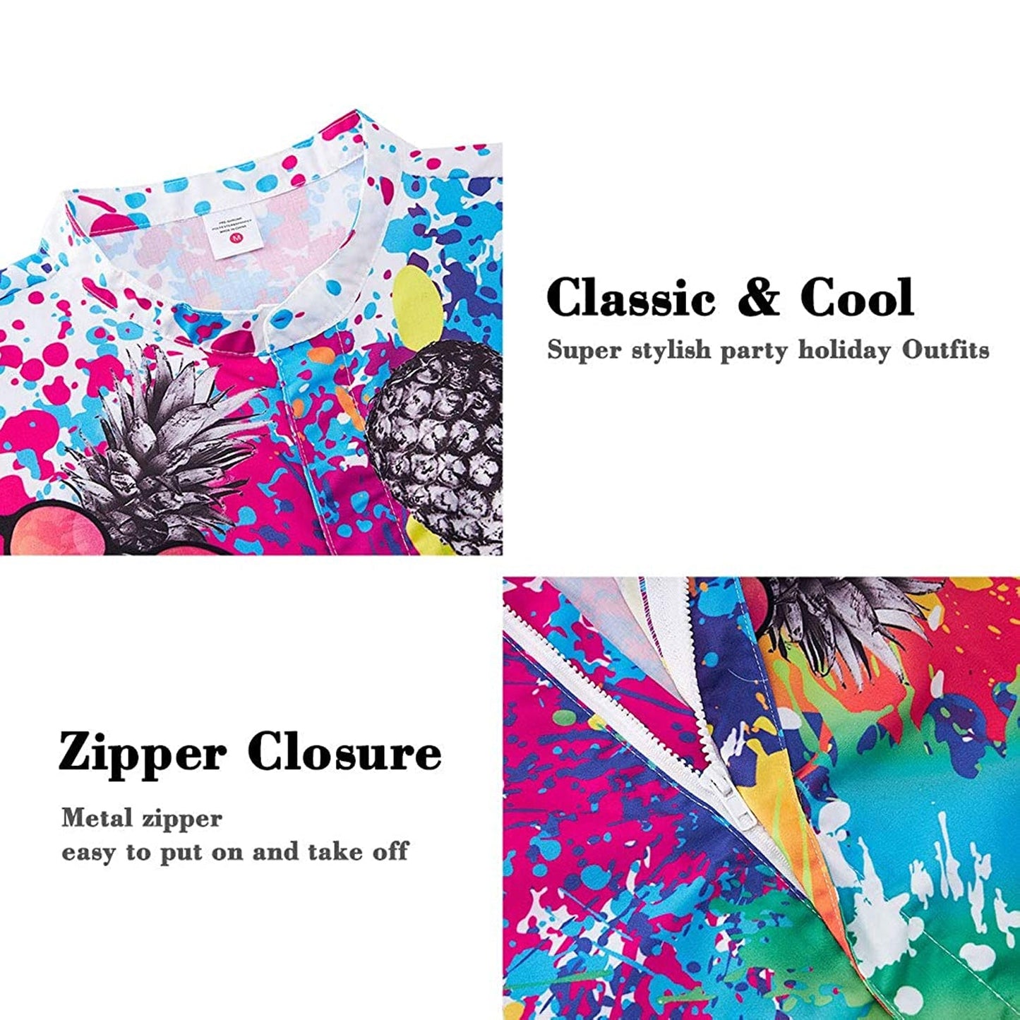 Paint Splatter Pineapple Male Romper