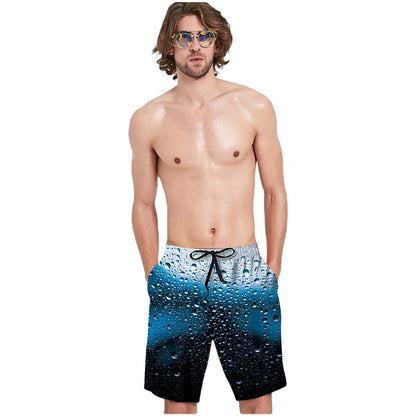 Water Drop Funny Swim Trunks