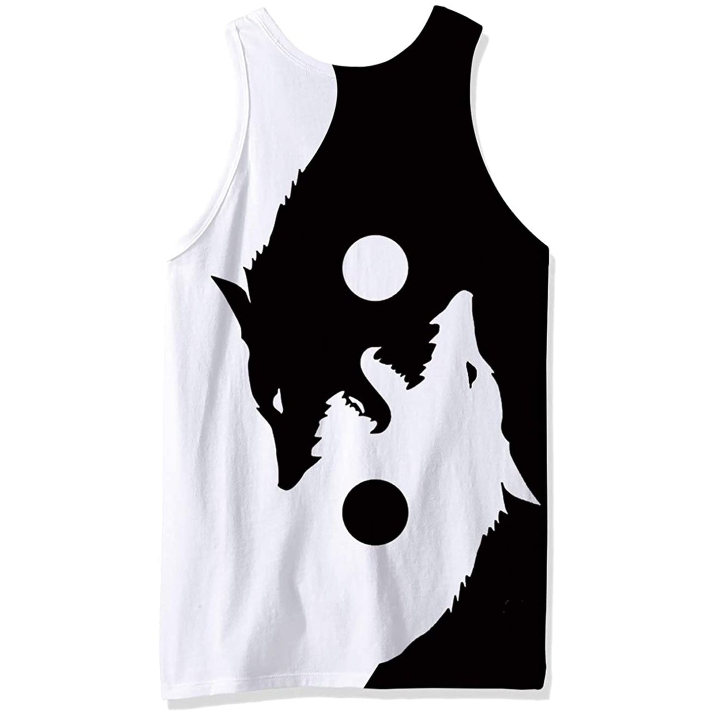 Yin Yang Wolf Funny Tank Top