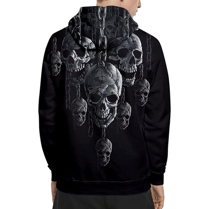 Black Chain Skull Funny Hoodie