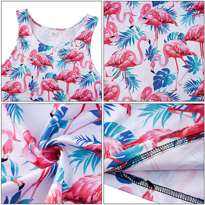 Pink Flamingo White Funny Tank Top