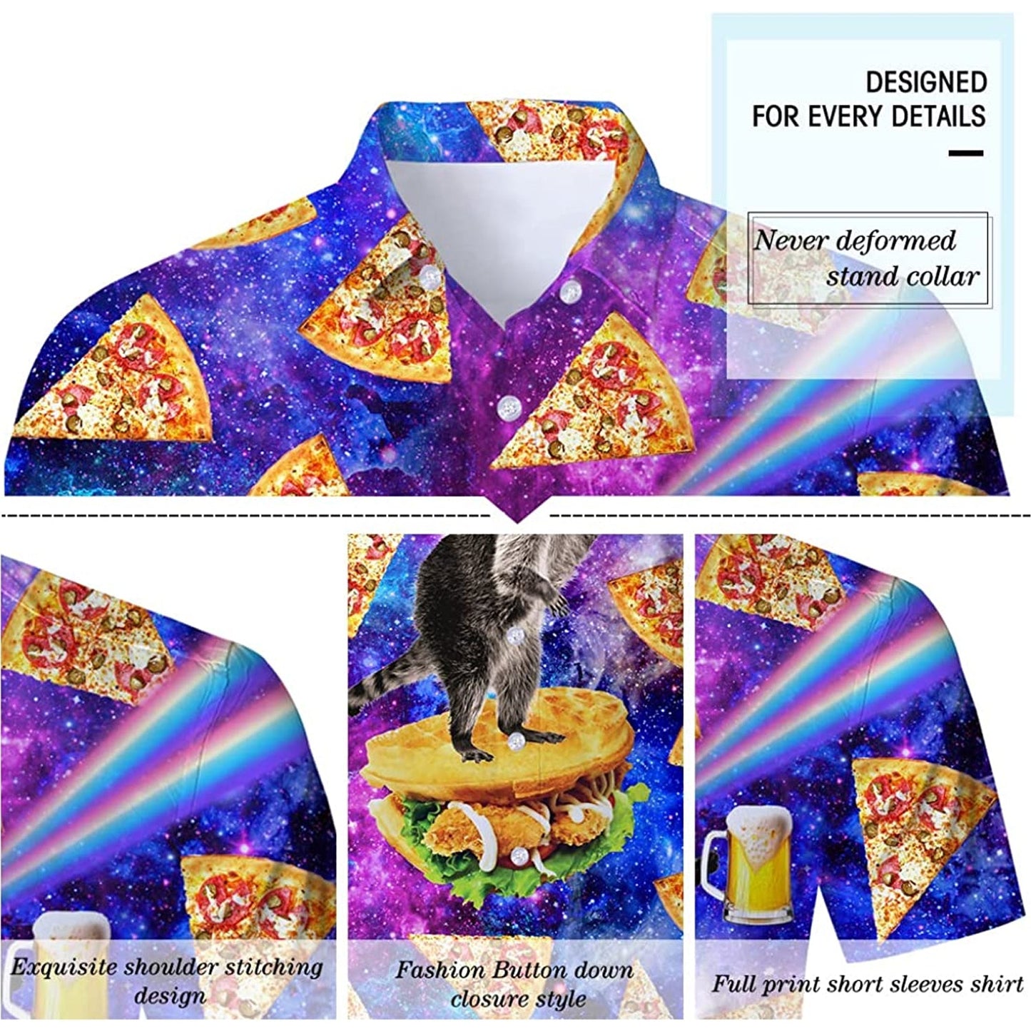Galaxy Pizza Itachi Funny Hawaiian Shirt