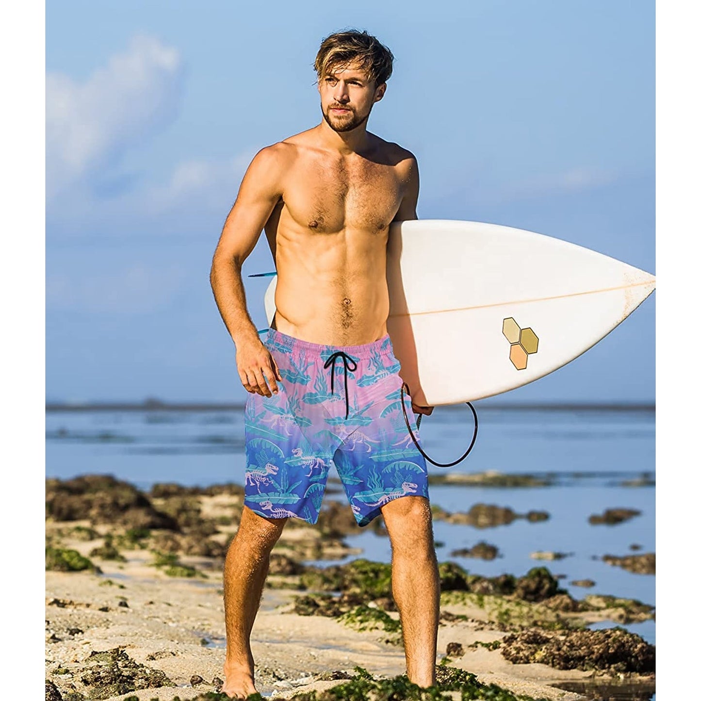 Dinosaur Fossil Funny Swim Trunks