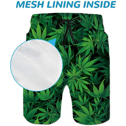 Weed Funny Swim Trunks