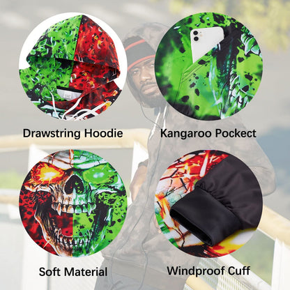 Flame Skull Funny Hoodie