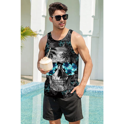 Sunglasses Skull Funny Tank Top