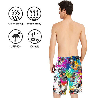 Sunglasses Pineapple Painting Funny Swim Trunks