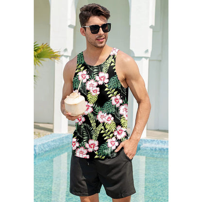 Floral Leaf Funny Tank Top