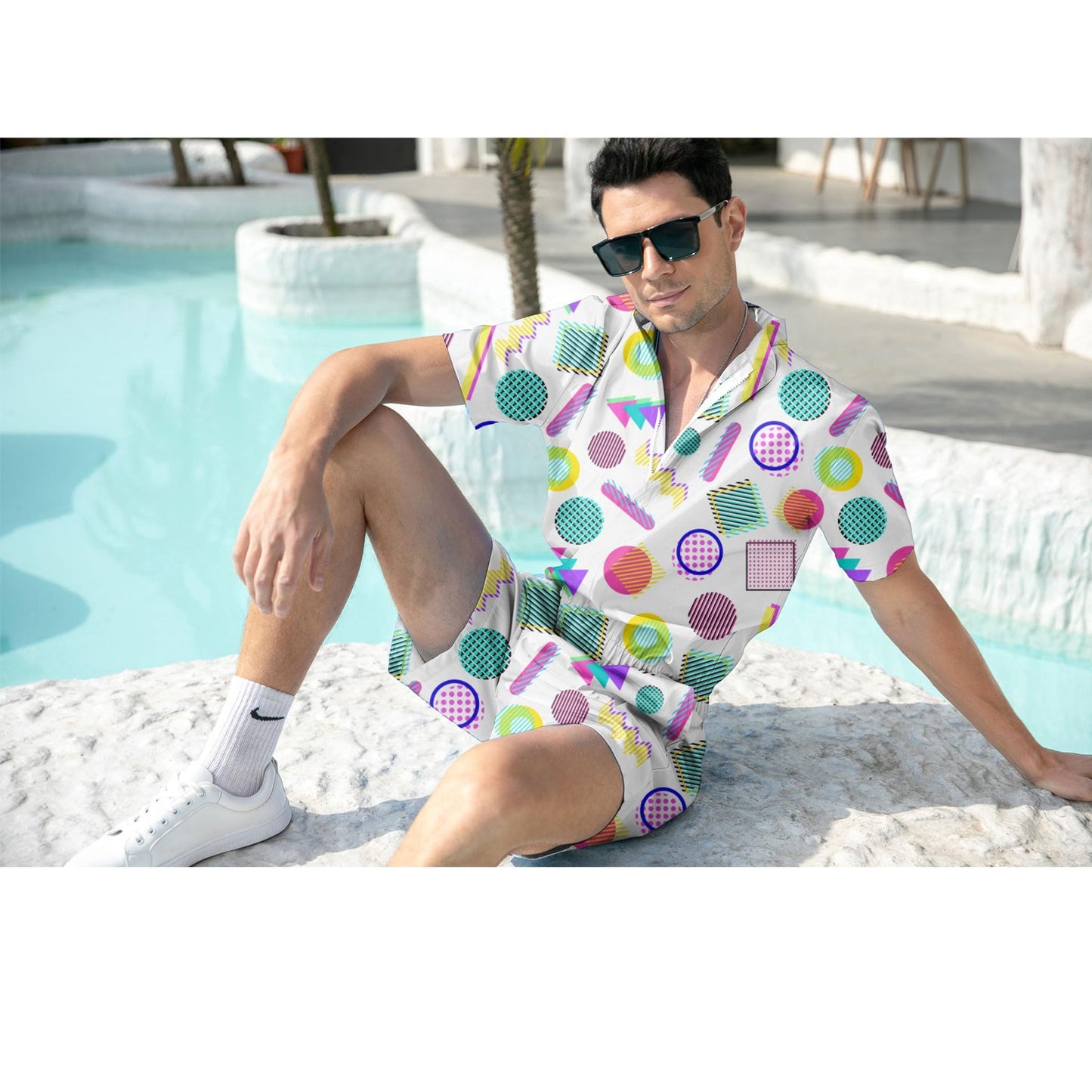 80s Style Funny Men Romper