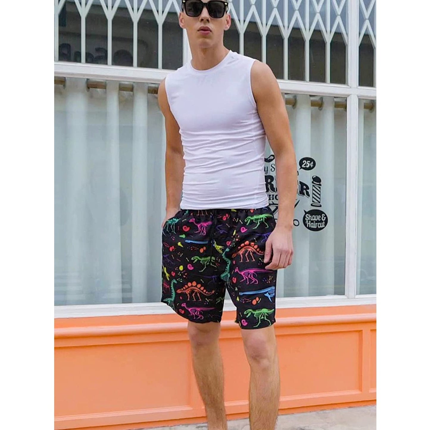 Dinosaur Funny Swim Trunks