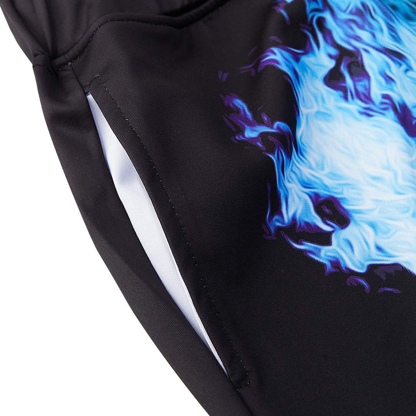 Green Fire Skull Funny Sweatpants