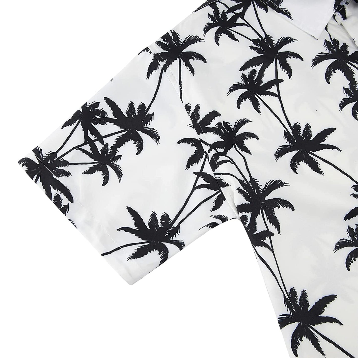 White Palm Tree Funny Button Up Shirt