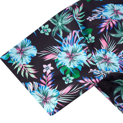 Bright Colorful Tropical Leaf Funny Hawaiian Shirt