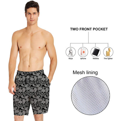 Scary Skull Funny Swim Trunks