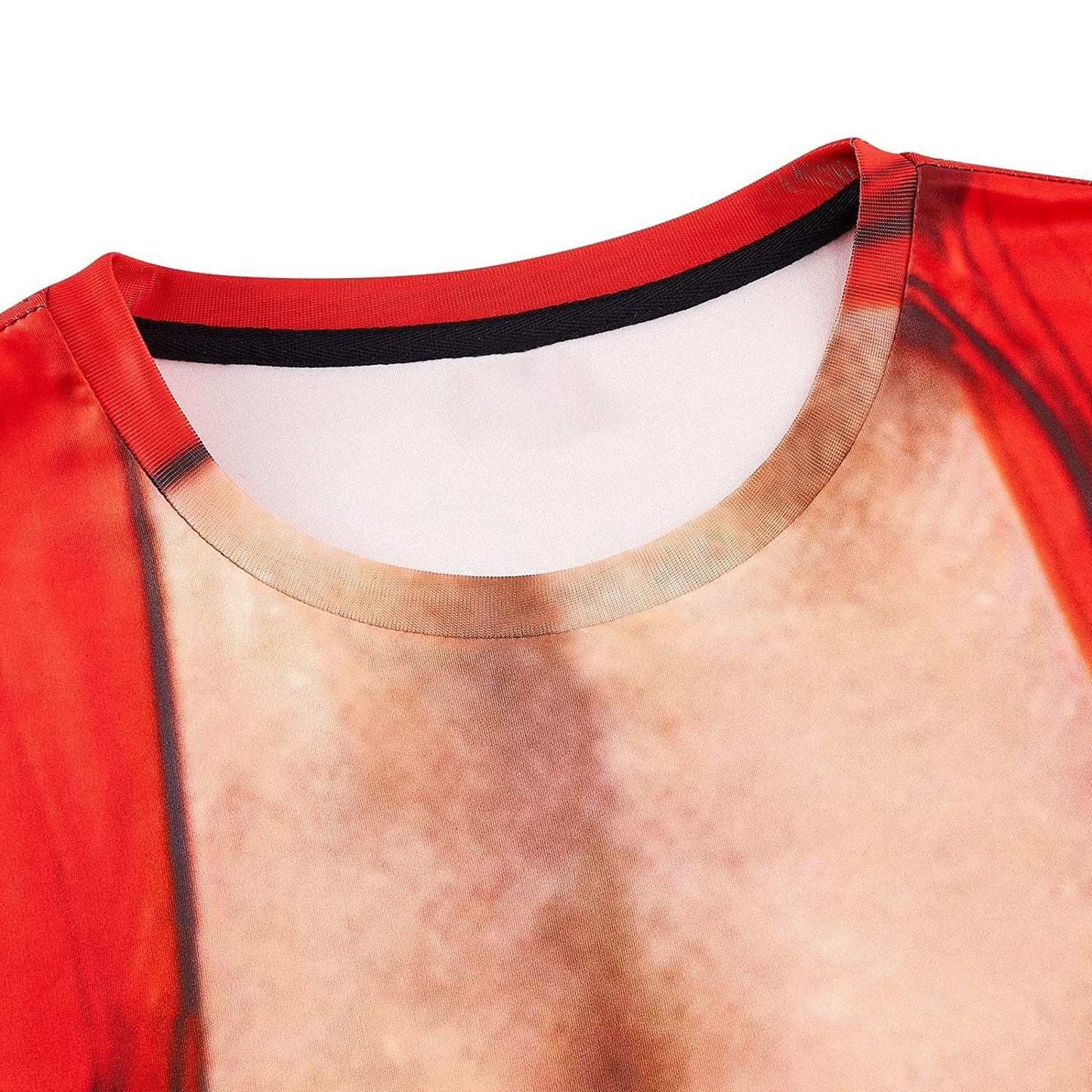 Bare Muscle with Red Clothes Funny T Shirt