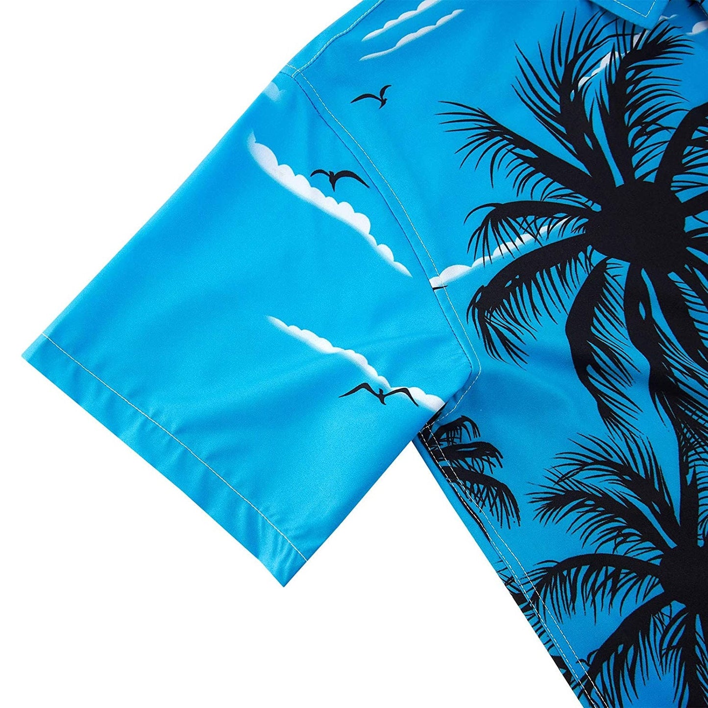Blue Palm Tree Funny Hawaiian Shirt