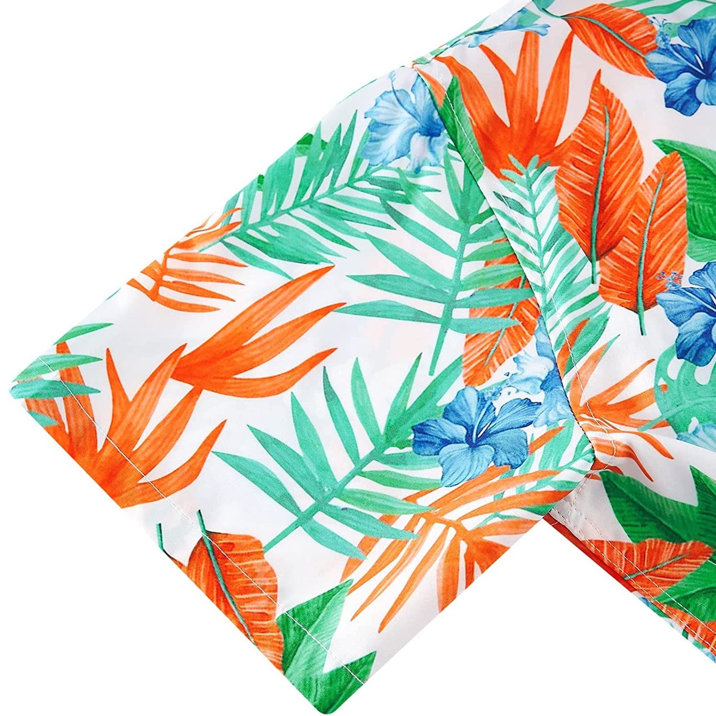 Orange Tropical Leaf Funny Hawaiian Shirt