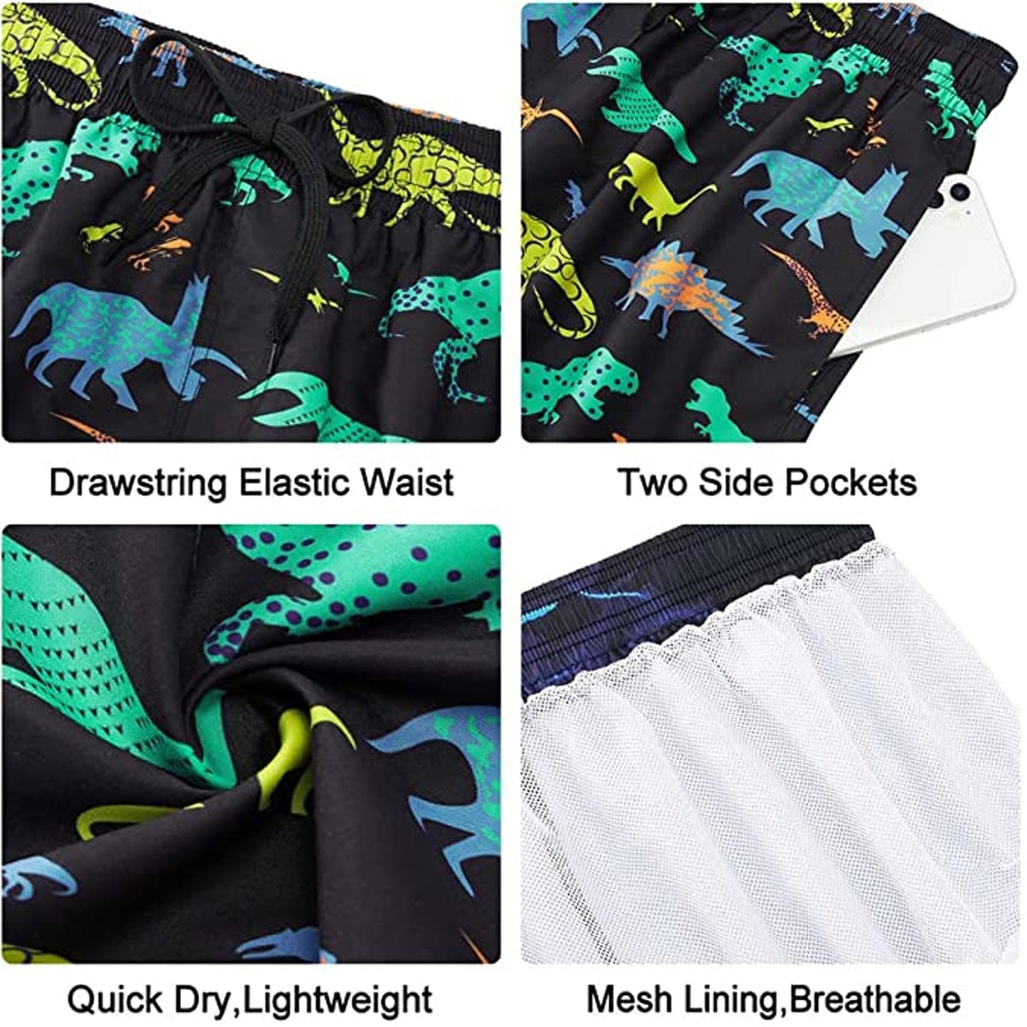 Dinosaur Funny Swim Trunks