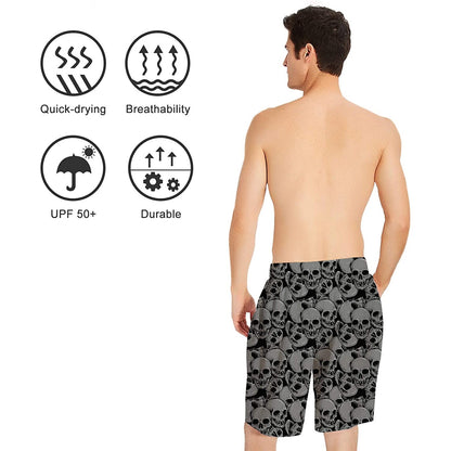 Scary Skull Funny Swim Trunks