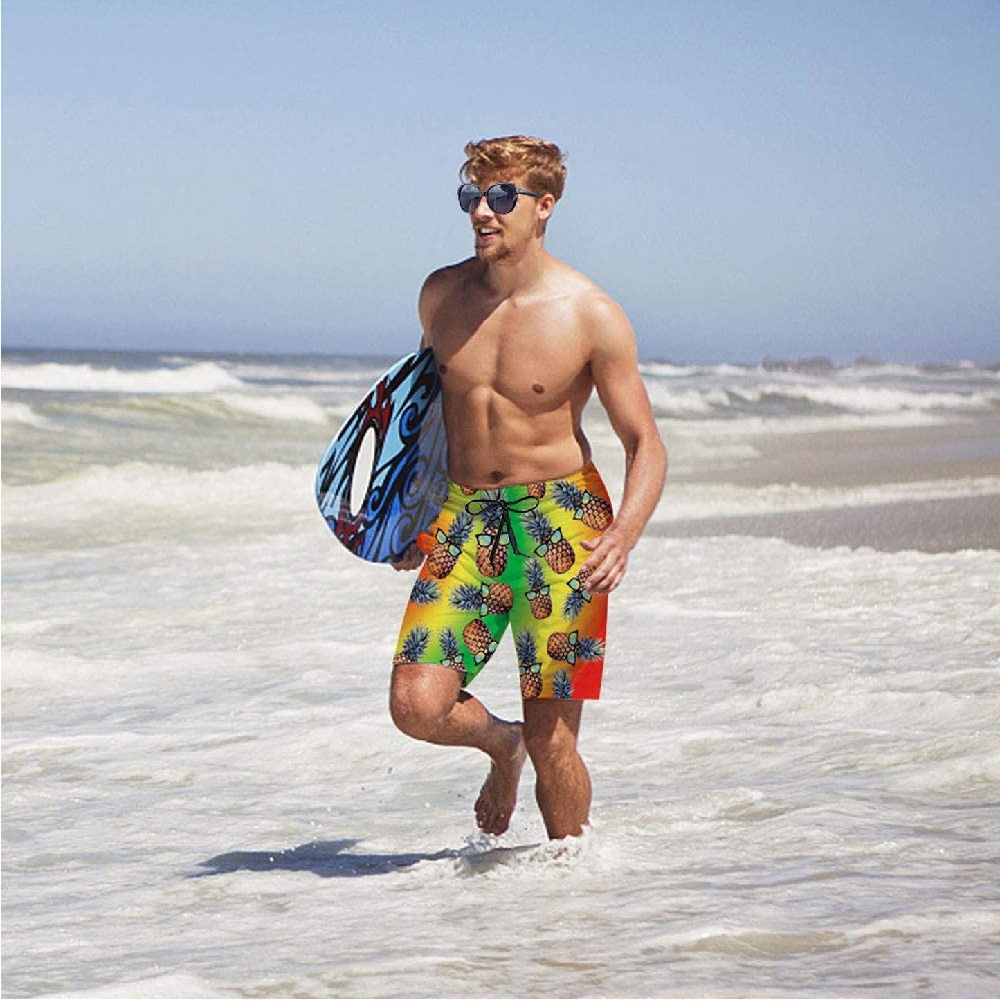Sunglasses Pineapple Funny Swim Trunks