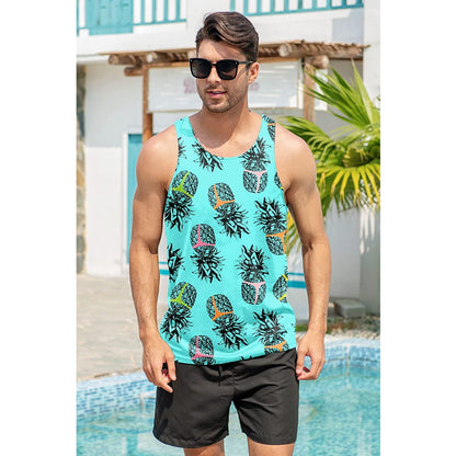 Pineapple Blue Funny Tank Top