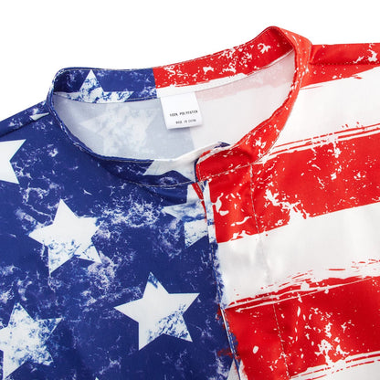 American Flag Retro Funny Men Romper